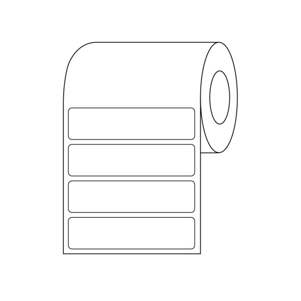 Thermal Jacket Labels 1" x 4"